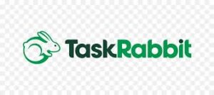 TaskRabbit logo featuring a stylized green rabbit and the text "TaskRabbit" in green and black letters on a transparent background.