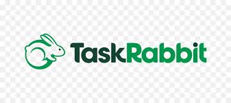 TaskRabbit logo featuring a stylized green rabbit and the text "TaskRabbit" in green and black letters on a transparent background.