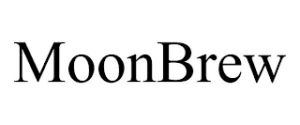 Black text on a white background reads "MoonBrew" in a serif font.