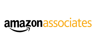Logo of Amazon Associates program, with the word "amazon" in black and the word "associates" in orange, featuring the Amazon arrow logo.