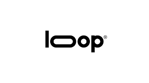 The image shows the "loop" logo in lowercase black letters with a registered trademark symbol on a white background.