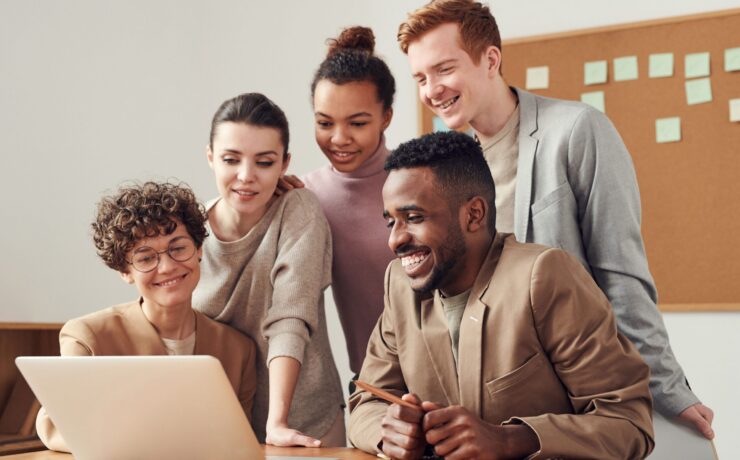 Business team reviewing Facebook and Meta ads campaign results in Dallas Texas